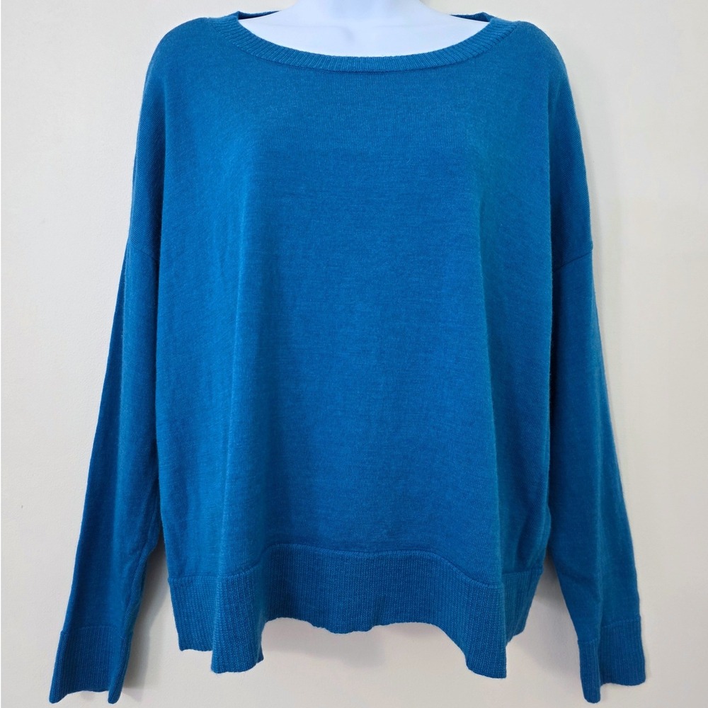 Eileen Fisher Merino Wool‎ Drop Sleeve Sweater Sz XS Oversized Lagenlook Slouchy